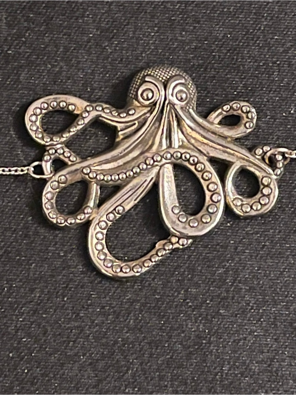 Octopus Pendant Ankle Bracelet - Silver - Picture 2 of 3